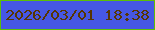 文字の大きさ：3、枠の色：5cbf05、背景の色：4657e4、文字の色：573503 無料ブログパーツのブログ時計