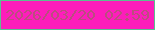 文字の大きさ：2、枠の色：5cbf90、背景の色：fd1dbb、文字の色：bb4e7e 無料ブログパーツのブログ時計