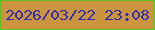 文字の大きさ：2、枠の色：5cc123、背景の色：ca953e、文字の色：312eb3 無料ブログパーツのブログ時計