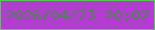 文字の大きさ：5、枠の色：5cc25c、背景の色：b33dd1、文字の色：4e8454 無料ブログパーツのブログ時計