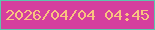 文字の大きさ：1、枠の色：5cc6ad、背景の色：d53f9e、文字の色：f9c380 無料ブログパーツのブログ時計