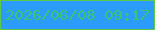 文字の大きさ：2、枠の色：5cc949、背景の色：2c9cfb、文字の色：39c576 無料ブログパーツのブログ時計