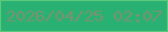 文字の大きさ：5、枠の色：5ccb79、背景の色：29b174、文字の色：7b926f 無料ブログパーツのブログ時計