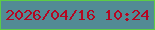 文字の大きさ：2、枠の色：5ccc46、背景の色：528b95、文字の色：b50621 無料ブログパーツのブログ時計
