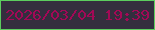 文字の大きさ：5、枠の色：5ccd5e、背景の色：342e3e、文字の色：a20956 無料ブログパーツのブログ時計