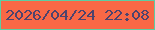 文字の大きさ：1、枠の色：5ccda3、背景の色：f96846、文字の色：4e436d 無料ブログパーツのブログ時計
