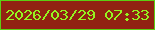 文字の大きさ：1、枠の色：5cce13、背景の色：912212、文字の色：95f420 無料ブログパーツのブログ時計