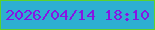 文字の大きさ：5、枠の色：5cd22c、背景の色：2dafd1、文字の色：8714e3 無料ブログパーツのブログ時計