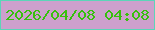 文字の大きさ：3、枠の色：5cd5b8、背景の色：cda0cd、文字の色：37c00e 無料ブログパーツのブログ時計