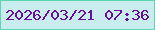 文字の大きさ：5、枠の色：5cd6ae、背景の色：c9ecef、文字の色：680f9e 無料ブログパーツのブログ時計