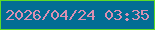 文字の大きさ：5、枠の色：5cdb29、背景の色：026d94、文字の色：db90b2 無料ブログパーツのブログ時計