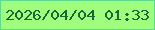 文字の大きさ：5、枠の色：5cdb8e、背景の色：a0fe7e、文字の色：1c6534 無料ブログパーツのブログ時計