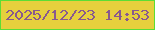 文字の大きさ：4、枠の色：5cdd35、背景の色：e6d03d、文字の色：88598e 無料ブログパーツのブログ時計