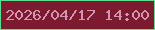 文字の大きさ：3、枠の色：5cde8f、背景の色：7c1a30、文字の色：d694b3 無料ブログパーツのブログ時計