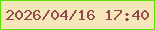 文字の大きさ：3、枠の色：5cdf05、背景の色：f3e7b9、文字の色：94474e 無料ブログパーツのブログ時計
