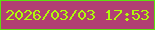 文字の大きさ：4、枠の色：5ce010、背景の色：b13f72、文字の色：affc0a 無料ブログパーツのブログ時計