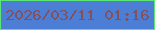 文字の大きさ：5、枠の色：5ce574、背景の色：4c7ed6、文字の色：82515d 無料ブログパーツのブログ時計
