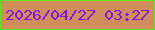 文字の大きさ：5、枠の色：5ce81a、背景の色：cf8e5b、文字の色：8a11e5 無料ブログパーツのブログ時計