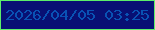 文字の大きさ：2、枠の色：5cee6a、背景の色：081074、文字の色：0952b4 無料ブログパーツのブログ時計