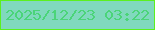 文字の大きさ：2、枠の色：5cf01e、背景の色：80d9bd、文字の色：4bd479 無料ブログパーツのブログ時計