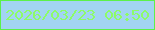 文字の大きさ：3、枠の色：5cf14a、背景の色：a2d4f2、文字の色：8dfc68 無料ブログパーツのブログ時計