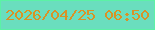文字の大きさ：5、枠の色：5cf1a6、背景の色：6adebe、文字の色：d99226 無料ブログパーツのブログ時計