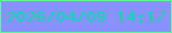 文字の大きさ：4、枠の色：5cf895、背景の色：8891fd、文字の色：04dcaf 無料ブログパーツのブログ時計