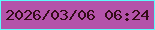 文字の大きさ：4、枠の色：5cfbfc、背景の色：b453aa、文字の色：350c18 無料ブログパーツのブログ時計