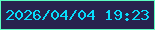 文字の大きさ：4、枠の色：5cfdc1、背景の色：28234e、文字の色：07dcfc 無料ブログパーツのブログ時計