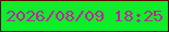 文字の大きさ：3、枠の色：5d0200、背景の色：0eec2a、文字の色：c024a3 無料ブログパーツのブログ時計