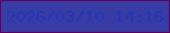 文字の大きさ：3、枠の色：5d0259、背景の色：393ca5、文字の色：2437b8 無料ブログパーツのブログ時計
