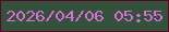 文字の大きさ：1、枠の色：5d0526、背景の色：34523b、文字の色：d86dd3 無料ブログパーツのブログ時計