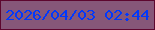 文字の大きさ：4、枠の色：5d072f、背景の色：865779、文字の色：0238fb 無料ブログパーツのブログ時計