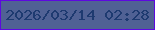 文字の大きさ：3、枠の色：5d09df、背景の色：506194、文字の色：1e3a70 無料ブログパーツのブログ時計