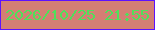 文字の大きさ：5、枠の色：5d12fe、背景の色：d47f74、文字の色：4fe05a 無料ブログパーツのブログ時計
