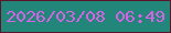文字の大きさ：3、枠の色：5d152a、背景の色：22867a、文字の色：d464e2 無料ブログパーツのブログ時計