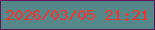文字の大きさ：3、枠の色：5d1556、背景の色：558788、文字の色：f13835 無料ブログパーツのブログ時計