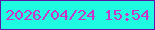 文字の大きさ：2、枠の色：5d15a4、背景の色：1efbe1、文字の色：ca34c7 無料ブログパーツのブログ時計