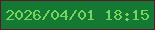 文字の大きさ：3、枠の色：5d172d、背景の色：147933、文字の色：74d65c 無料ブログパーツのブログ時計