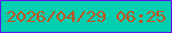 文字の大きさ：1、枠の色：5d17f0、背景の色：02cfaf、文字の色：c1521f 無料ブログパーツのブログ時計