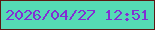 文字の大きさ：4、枠の色：5d1812、背景の色：55dab5、文字の色：832ed4 無料ブログパーツのブログ時計