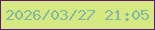 文字の大きさ：2、枠の色：5d1970、背景の色：d5e882、文字の色：84b7a0 無料ブログパーツのブログ時計