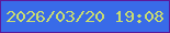文字の大きさ：2、枠の色：5d199a、背景の色：396be8、文字の色：c8dc71 無料ブログパーツのブログ時計