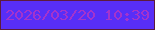 文字の大きさ：5、枠の色：5d1b3d、背景の色：582ef7、文字の色：a433cc 無料ブログパーツのブログ時計