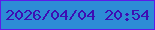 文字の大きさ：5、枠の色：5d1be7、背景の色：2d8cd6、文字の色：3d0eb4 無料ブログパーツのブログ時計