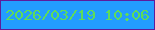 文字の大きさ：4、枠の色：5d1c9c、背景の色：239dfe、文字の色：5edc5a 無料ブログパーツのブログ時計