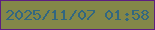 文字の大きさ：3、枠の色：5d1d82、背景の色：838749、文字の色：326780 無料ブログパーツのブログ時計