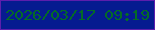 文字の大きさ：1、枠の色：5d1eac、背景の色：061b90、文字の色：046b26 無料ブログパーツのブログ時計