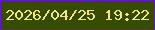 文字の大きさ：2、枠の色：5d1eb1、背景の色：374c00、文字の色：f2e68a 無料ブログパーツのブログ時計