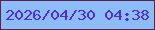 文字の大きさ：2、枠の色：5d2245、背景の色：8dbdf9、文字の色：522cd6 無料ブログパーツのブログ時計